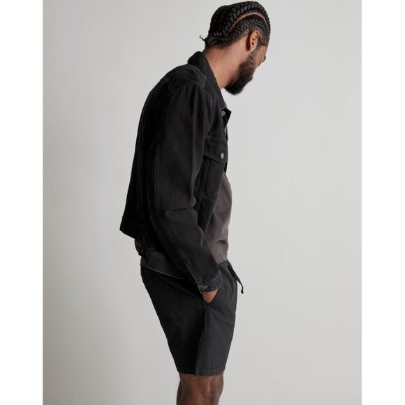 Madewell 6 1/2" (Re)sourced Everywear Shorts in Almost Black - Picture 3 of 16